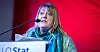 KLAR TALE: FLTs første nestleder, Aud Marit Sollid, fremmet forbundets og LOs krav om 100.000 fagskoleplasser i løpet av ti år på LO Stats kartellkonferanse.