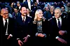 ÅRSKONFERANSE: NHO-direktør Ole Erik Almlid, HKH Kronprins Haakon, HKH Kronprinsesse Mette Marit og statsminister Jonas Gahr Støre var blant de 1.500 som hørte blant andre Eviny-sjef Ragnhild Jarbu Fresvik snakke på NHOs årskonferanse i Oslo Spektrum tirsdag.