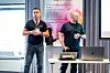 Kim Haugen og Emil Haugen (ikke i slekt for øvrig) fortalte om fordelen ved å være flere. Som for eksempel det å være organisert i EL og IT. Ikke alle på konferansen er medlem.