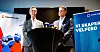 Christian Justnes (t.v.)  i Fellesforbundet og Harald Solberg i Norsk Industri leder årets lønnsforhandlinger.