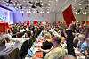 Delegatene på LO-kongressen 2013 stemmer over EØS.