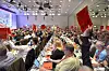 Delegatene på LO-kongressen 2013 stemmer over EØS.