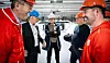 GOD STEMNING: På øverste dekk til Future of the fjords er stemninga god. Fra venstre: Nils Petter Støyve fra LO Vestland, direktør Tor Øyvind Aa, Fagforbundets Mette Nord, Fellesforbundets Jørn Eggum og toppkandidat Torbjørn Vereide fra Arbeiderpartiet i Sogn og Fjordane.