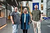 Tillitsvalgte bistår medlemmer i samtaler med HR. F.v. lokaltillitsvalgt Leif-Harald Nesheim, mens annet Laila Grumheden fra Telenors har dratt fra Telenors kundesenter på Gjøvik og Oscar Ødegård Teig til vanlig er tillitsvalgt ved Telenor-eide Talkmores kundesenter ved Økern.