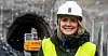 Byråd for miljø og samferdsel i Oslo, Marit Kristine Vea, på en av byggeplassene til Fornebubanen.