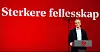 Jonas Gahr Støres hovedbudskap står bak ham på scenen under åpningen av Arbeiderpartiets landsmøte: «Sterkere fellesskap».