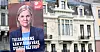 Valgplakater for Socialdemokraterna med partileder Magdalena Andersson før valget i fjor.