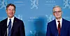 Energiminister Terje Aasland (t.v) og statsminister Jonas Gahr Støre holder pressekonferanse om strømprisen.