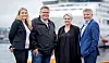 OPTIMISTISKE: Lena Dyring og Johnny Hansen fra Norsk Sjømannsforbund er takknemlig for at Ap-statsrådene Marte Mjøs Persen og Bjørnar Skjæran endelig vil gi en gruppe sjøfolk tilgang til Folketrygden.