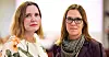 Hanne Glemmestad (t.v.) og Marit S. Isaksen fra politisk ledelse i Fellesorganisasjonen  deltok i Nav-høringen på Stortinget.