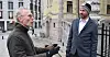 Nestleder i Fellesforbundet, Steinar Krogstad (t.v.) og stortingsrepresentant Arild Grande er mer utålmodig enn regjeringen i forhold til innleiebestemmelsene.