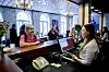 Siste gjest som sjekket ut av Britannia Hotel i Trondheim for denne gang, ble Dordi Hammer fra Frøya. - Vi har vært her noen ganger, og liker oss godt her. Spesielt å være siste gjest ut, men vi kommer nok tilbake når de har fått pussa opp, sa Hammer etter utsjekk.