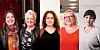 Fv: Else Tjeldnes (Oslo), Randi Skavhaug (Troms), Runa Hjertø (Trondheim), Eva Aarskog (Bergen) og  Hanne Kro Sørborg (Vest-Agder) deltok på Kvinnepolitisk nettverksmøte hos FO fredag 21. september 2018