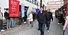 Delegasjonen fra NHO Elektro ble møtt med faneborg utenfor Røde Kors-senteret i Oslo i formiddag.