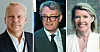 TRE PÅ TOPP: Anders Opedal, (Equinor), Øyvind Eriksen (Aker ASA) og Kjerstin Braathen (DNB)