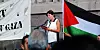 LO-leder Gerd Kristiansen da hun holdt appell mot Israels krigføring mot Gaza sommeren 2014.