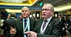 Equinor-sjef Eldar Sætre (til høyre) har nesten 124 millioner i pensjonspotten sin. Han ville fått 6 millioner kroner i året dersom han gikk av med pensjon i dag, mens Telenor-sjef Sigve Brekke (til venstre) ville fått 3,2 millioner årlig i pensjon.