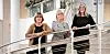 Kommunedirektør Trine Myrvold Wikstrøm, direktør for organisasjon og utvikling Oddny Ruud Nordvik og prosjektleder Heidi Drægebø kan notere en kraftig oppgang i deltidsarbeidende, og ikke minst innen pleie og omsorg.