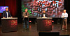 Kommunalkonferansen ble arrangert digitalt i går. Her fra paneldebatt om omstilling. F.v. Jens Folland, Jan Olav Andersen, Asghar Ali og Odd Christian Øverland.