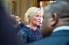 INNFØRER EGENANDEL: Finansminister Siv Jensen innfører egenandel på fysioterapi for uføre.