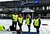 PROVOSERT: Streikevaktene utenfor Radisson Blue i Bodø. I dag og fredag holder Helse Nord seminar for et 70-talls styremedlemmer på hotellet.