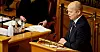 Finansminister Trygve Slagsvold Vedum (Sp) var i ilden i Stortingets spørretime onsdag.