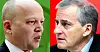 Trygve Slagsvold Vedum (Sp) og Jonas Gahr Støre (Ap) gjør det godt på spørreundersøkelsen blant Fellesforbundets medlemmer.
