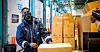 LOGISTIKK: Ali Anala Mohammed har vært i tre år på terminalen på Langhus, helt siden han ble lærling. Nå er han fast som logistikkoperatør.