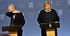 Finansminister Jan Tore Sanner og statsminister Erna Solberg la fram strakstiltak for å avhjelpe koronaeffekten i norsk økonomi på en pressekonferanse tirsdag ettermiddag.