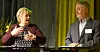 YS-leder Erik Kollerud fikk høre at Høyre-leder Erna Solberg var godt fornøyd med det hun hadde oppnådd i sine åtte år som statsminister.