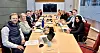 EL og IT Forbundets delegasjon (t.h.) besto av Esben Smsitad, Sabah Qayyum, Kenneth Pettersen, May-Iren Arnøy, Reidunn Wahl, Reidunn Wahl, Mona Irene Børøen og Åsveig Engdal.