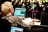 LO-lederen noterte flittig under landsmøtet til NNN.