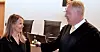 Advokat Nocilay Skarning sammen med Ida Thune, som fører saken for arbeids- og inkluderingsdepartementet.