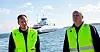 Cato Uhlmann (til venstre) og Nils Hidle jobber på kaia i Horten. Til høsten kan de bli tatt ut i streik, dersom det ikke blir enighet om forskuttering av sykepenger i revidert overenskomst for tunnel-, bom- og bru.