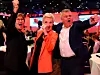VALGKVELDEN: De tre mektigste i LO; fra venstre Mette Nord (Fagforbundet), Peggy Hessen Følsvik (LO-leder) og Jørn Eggum (Fellesforbundet) jublet da valgdagsmålingen ble presentert valgkvelden.