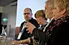 Utfordret: Fire nordiske LO-ledere diskuterte organisatoriske utfordringer på SAMAKs årsmøte. Fra venstre Sveriges Karl-Petter Thorwaldsson, LO-leder Gerd Kristiansen, Islands Gylfi Anbjörnsson og Danmarks Lizette Risgaard.

Foto: Svein-Yngve Madssen