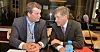 GODT SAMARBEID: LO-leder Hans-Christian Gabrielsen og ILO-leder Guy  Ryder fra et tidligere møte (arkivfoto)