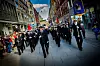MØTTE KOLLEGER: Jernbanens musikkorps Oslo deltok under «rekordforsøket» i Narvik. Her fra 1. mai i hovedstaden.