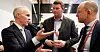 Trepartssamarbeidet med tre av dem; Finansminister Jan Tore Sanner, LO-leder Hans-Christian Gabrielsen og NHO-sjef Ole Erik Almlid.