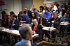 DEBATT: Tjenestemannsloven var ett av temaene Jan Tore Sanner måtte svare for på Kartellkonferansen.