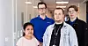 KLARE TIL STREIK: Retchel Jønnes, Konrad Kogstad, Mateusz Kedziora og Tobias Nilsen er blant HK-medlemmene som stiller seg bak kravet om tariffavtale på arbeidsplassen sin.
