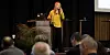 INNLEDET: Nevropsykolog Merete Glenne Øie snakket om kognitive vansker på Kriminalitetspolitisk konferanse på Sundvolden fredag.