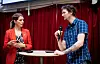 FORTALTE OM EGNE ERFARINGER: Kent-Ove Dahl ble intervjuet av Guro Angell Gimse, regiondirektør i NHO, om hvilke konsekvenser jobben som varebilsjåfør fikk for ham.