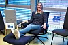3D-STRIKK: Med 3D-strikk er det mulig å legge inn bilde av nær sagt hva som helst i stolryggen, slik at kunden får sette sitt personlige preg på stolene, forteller produktutvikler Laila Grebstad.