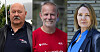 Jack Narve Sæther (t.v.), leder for Fellesforbundets transportavdeling i Møre og Romsdal, Mons-Ivar Mjelde er fylkespolitiker i Buskerud for Ap, Ingvild Denut (t.h.), stilte som ordførerkandidat for Ap i Randaberg kommune.