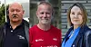 Jack Narve Sæther (t.v.), leder for Fellesforbundets transportavdeling i Møre og Romsdal, Mons-Ivar Mjelde er fylkespolitiker i Buskerud for Ap, Ingvild Denut (t.h.), stilte som ordførerkandidat for Ap i Randaberg kommune.