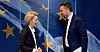 EU-kommisjonens president Ursula von der Leyen og leder av DEFS, europeisk fagbevegelse, Luca Vinsentini. De to er enige om at det er behov for et minstelønnsdirektiv i EU. Det er de nordiske landene sterkt i mot.