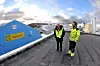 Haavard Auran (til høyre) er hovedtillitsvalgt for Transportarbeiderforbundet på Felleskjøpets anlegg i Verdal. Pål Marius Rostad er konserntillitsvalgt. Alle foto: Roy Ervin Solstad