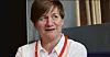 Fagforbundets leder Helene Harsvik Skeibrok gleder seg over dommen. Bildet er tatt under Fagforbundets landsmøte 2025.