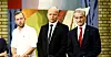 SV-leder Audun Lysbakken, Sp-leder Trygve Slagsvold Vedum og Ap-leder Jonas Gahs Støre side om side i partilederdebatt.